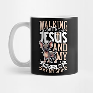 Jesus and dog - Ecuadorian Hairless Dog Mug